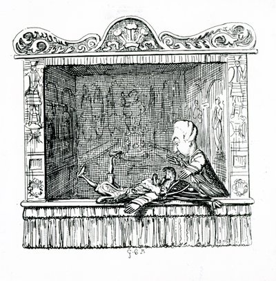 Il dottore con Mr Punch da George Cruikshank