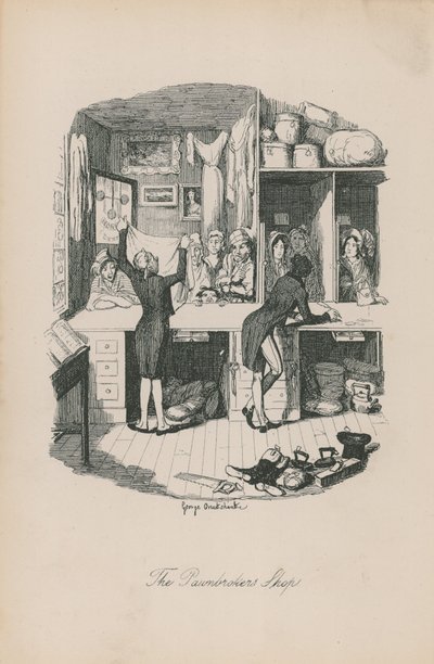 Il negozio del banco dei pegni da George Cruikshank