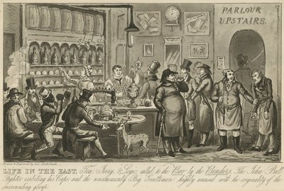Tom, Jerry e Logic chiamati al bar dai giudici da George Cruikshank