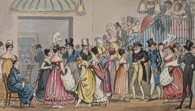 Tom e Jerry nel salone di Covent Garden, da Life in London di Pierce Egan, 1821 da George Cruikshank