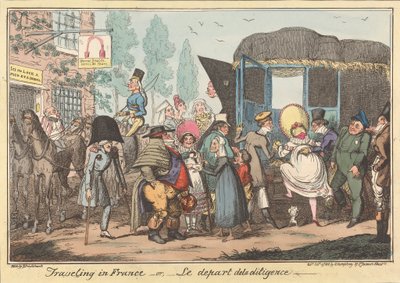 Viaggio in Francia - o, - La partenza della diligenza da George Cruikshank