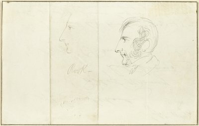 Due autoritratti di profilo da George Cruikshank