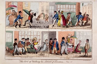 Camminando per le strade di Londra, 1818 da George Cruikshank