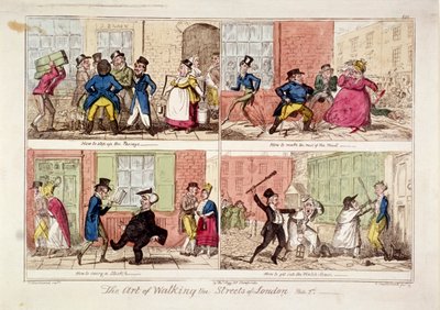 Camminando per le strade di Londra, 1818 da George Cruikshank