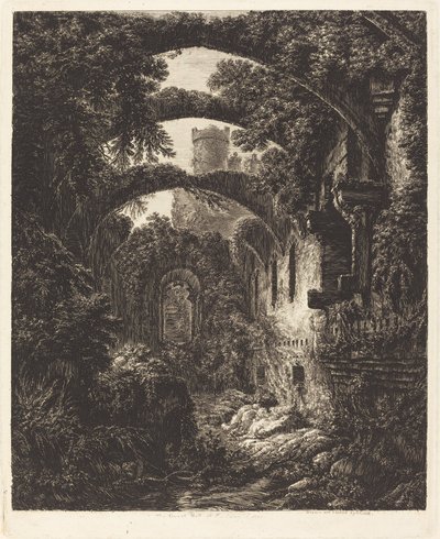 La grande sala del castello di Conway da George Cuitt the Younger