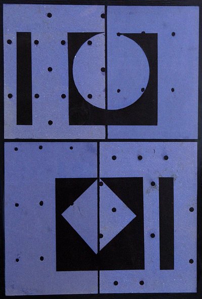 Collage, Blue Mercato, 2004 da George Dannatt