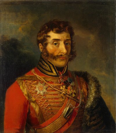 Ritratto di Ivan Semyonovich Dorokhov 1762-1815, prima del 1825 da George Dawe
