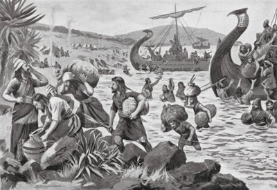 Colonizzazione di Cipro da parte dei Fenici da George Derville (after) Rowlandson