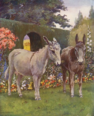 Neddy e Polly nel giardino da George Derville (after) Rowlandson