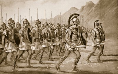Una falange macedone, illustrazione da 