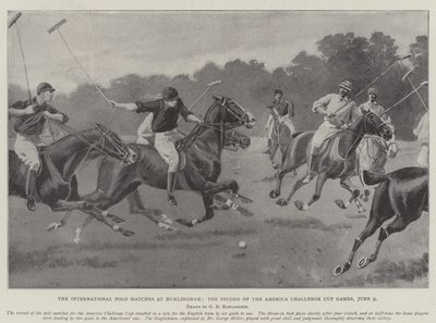 Le partite internazionali di polo a Hurlingham, la seconda delle partite della Coppa America, 9 giugno da George Derville Rowlandson