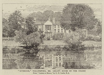 Riverside, Wallingford, Casa del Signor Leslie sul Tamigi da George Dunlop Leslie