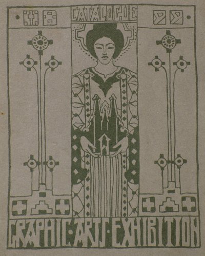 Stampa di prova per la copertina del catalogo della Dundee Graphic Arts Association da George Dutch Davidson