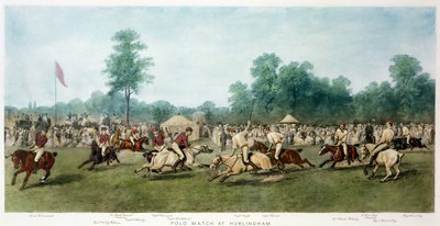 Partita di polo a Hurlingham tra le Guardie a Cavallo (Blu) e la squadra del Monmouthshire, 7 luglio 1877 da George Earl