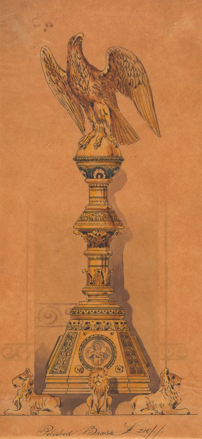 Progetti eseguiti per Jones e Willis, lavoratori di metallo e legno e produttori di mobili per chiese di Birmingham e Londra da George Edmund Street