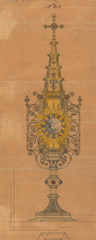 Progetti eseguiti per Jones e Willis, lavoratori in metallo e legno e produttori di mobili per chiese di Birmingham e Londra da George Edmund Street
