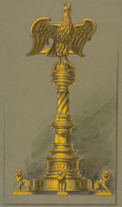 Disegni eseguiti per Jones e Willis, lavoratori in metallo e legno e produttori di mobili per chiese di Birmingham e Londra da George Edmund Street