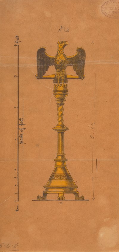 Progetti eseguiti per Jones e Willis, lavoratori in metallo e legno e produttori di mobili per chiese di Birmingham e Londra da George Edmund Street