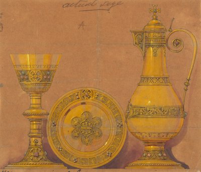 Progetti eseguiti per Jones e Willis, lavoratori in metallo e legno e produttori di mobili per chiese di Birmingham e Londra da George Edmund Street