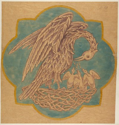 Disegno per decorazione di Cope o parete dipinta da George Edmund Street