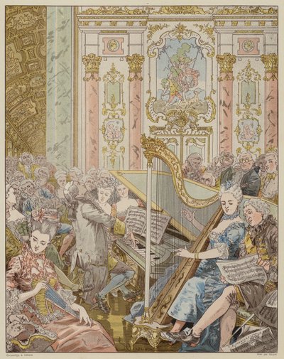 Scena da La Dame de Gai-Fredon, di Quatrelles (Ernest L