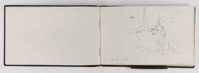 (Libro di schizzi) Angolo del castello di Aigle da George Elbert Burr