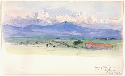 Monti Albani da Via Tuscolana, Roma da George Elbert Burr
