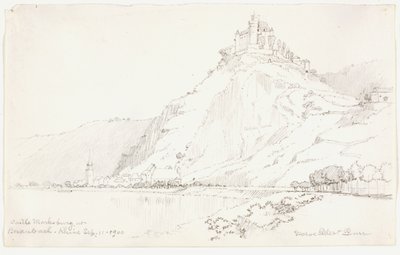 Castello di Marksburg a Braubach, Reno da George Elbert Burr