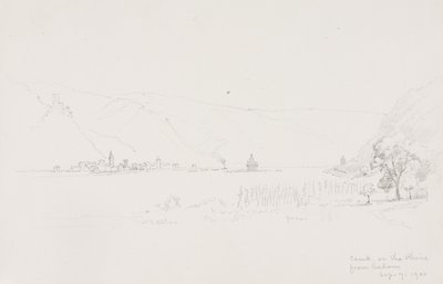 Caub sul Reno dal basso da George Elbert Burr