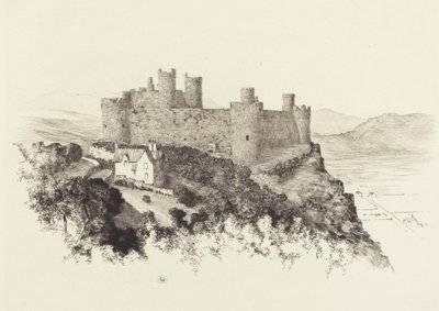 Castello di Harlech, Galles da George Elbert Burr