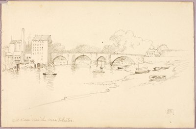 Vecchio ponte sul Dee, Chester da George Elbert Burr