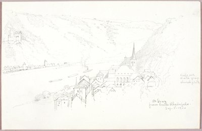 St. Goar dal castello di Rheinfels da George Elbert Burr