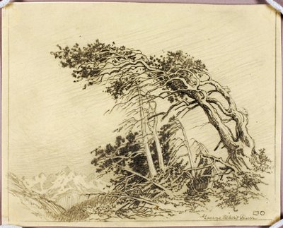 Senza titolo (disegno di trasferimento per La casa dei venti [n. 1]) da George Elbert Burr