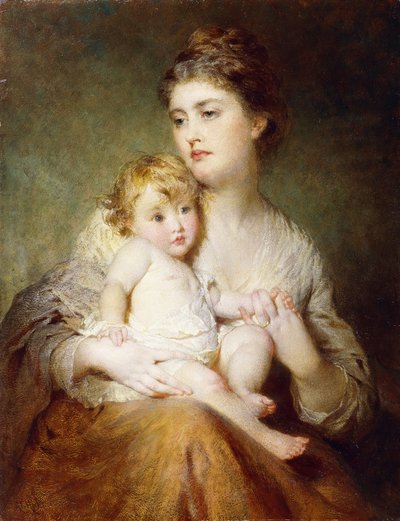 Ritratto della duchessa di St. Albans, con suo figlio, 1875 da George Elgar Hicks