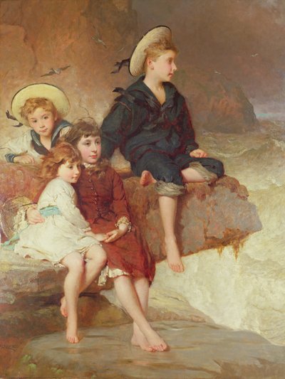I figli di Sir Hussey Vivian al mare da George Elgar Hicks