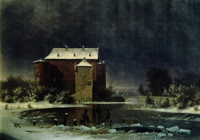 Casa infestata nella neve, 1848 da George Emil Libert