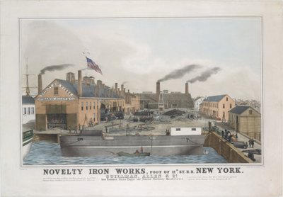 Novelty Iron works, Piede della 12th St. E.R. New York. Stillman, Allen & Co., Iron Founder..., 1841-44 da George Endicott