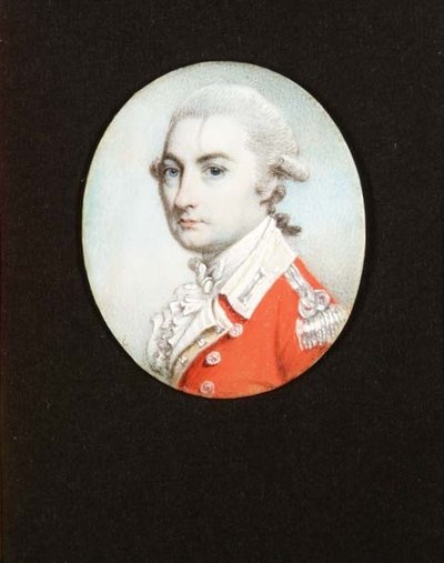Miniatura di un capitano di fanteria, c.1780 da George Engleheart