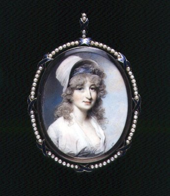 Ritratto miniatura di Mrs Lindsay (?) da George Engleheart