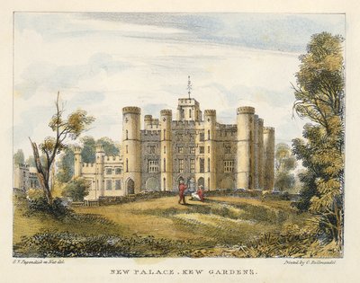 Nuovo Palazzo, Kew Gardens, tavola 1 da Kew Gardens: Una Serie di Ventiquattro Disegni su Pietra, inciso da Charles Hullmandel (1789-1850) pubblicato nel 1820 da George Ernest after Papendiek