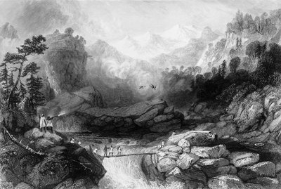 Attraversamento di un Sangha, vicino a Jumnootree, 1838 da George Francis White