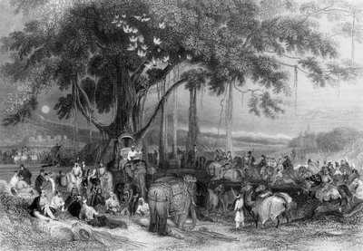 Runjeet Singh e il suo Suwarree, o Cavalcata di Seiks da George Francis White