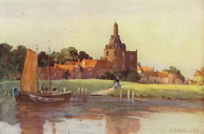 Una vista nella città di Enkhuizen da George Franck Nicholls