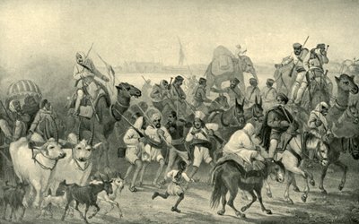 Ausiliari nativi che si affrettano a Delhi, c1850, 1901 da George Francklin Atkinson