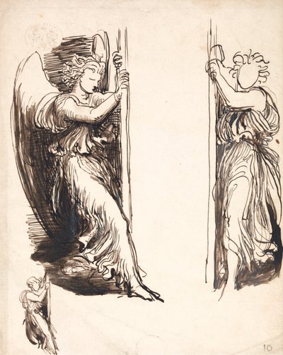 Studi per gli Angeli nella Corte della Morte da George Frederic Watts