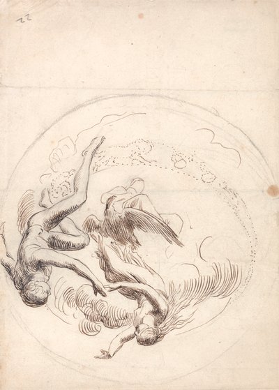 Studio per una decorazione circolare del soffitto da George Frederic Watts