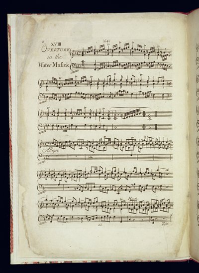 Mu.Ms.447.p2 Pagina 1 di The Water Music da George Frederick Handel