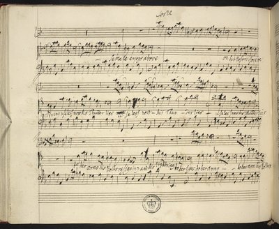 Partitura autografa di Semele di Handel da George Frederick Handel