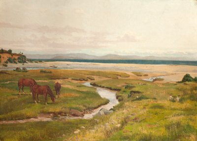 Scena di Riva con Cavalli da George Frederick Waldo Johnson