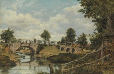 Un vecchio ponte a Hendon, Middlesex da George Frederick Watts